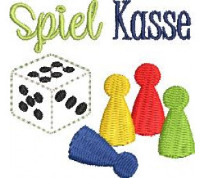 Stickdatei - Spardosenmotiv Spielkasse 
